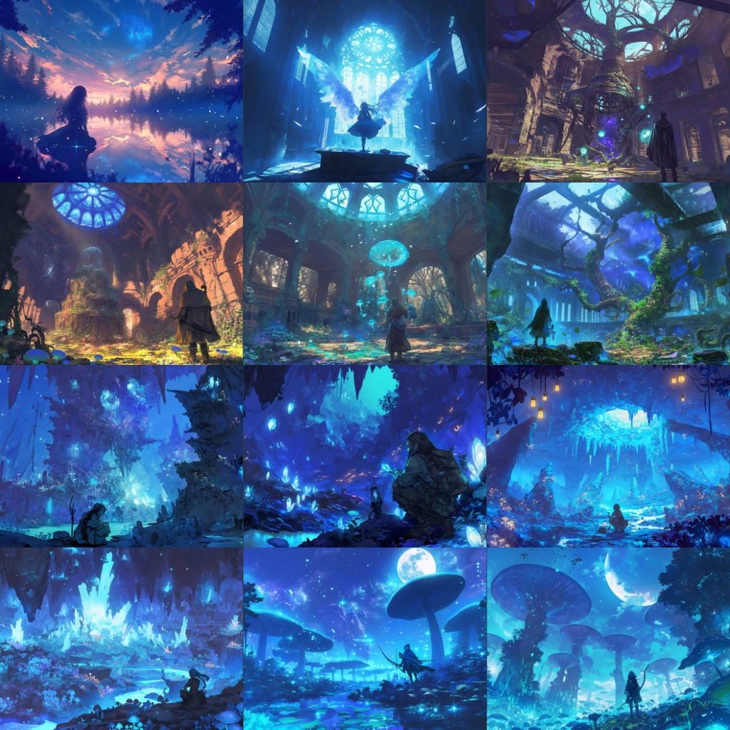 【TRPG背景素材】人物のいる情景素材集_120枚|ファンタジー・自然・ホラーetc