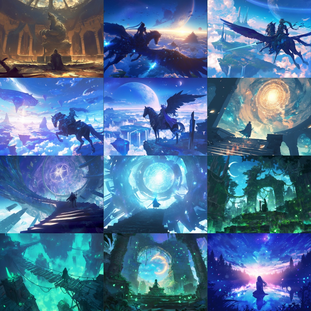 【TRPG背景素材】人物のいる情景素材集_120枚|ファンタジー・自然・ホラーetc