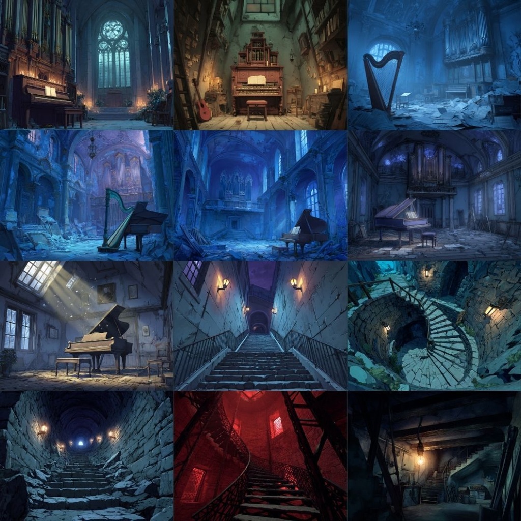 【TRPG背景素材】不穏な屋敷_150枚|外観・部屋・廊下・地下室etc