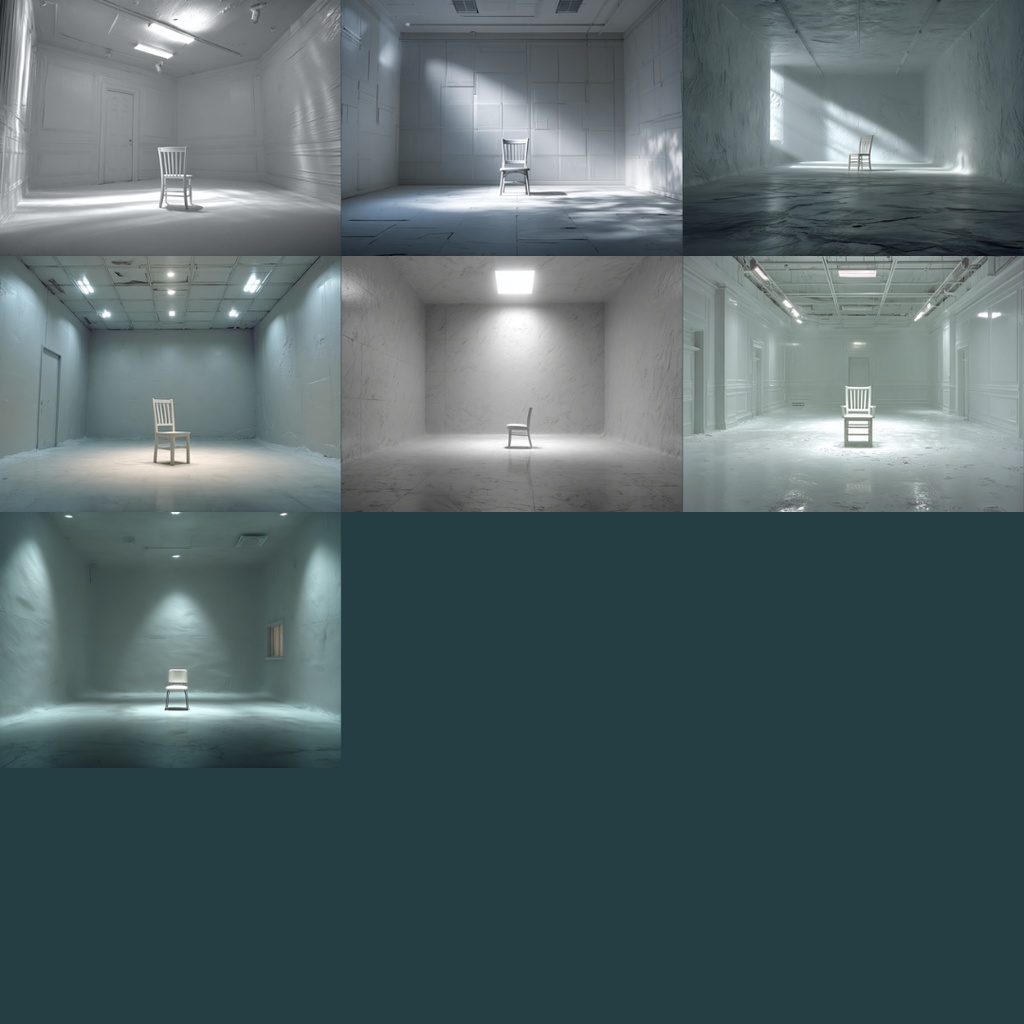 【TRPG背景素材】見知らぬ白い空間_115枚|寝室・収容所・教会・本棚・椅子・ステンドグラス・音楽室・意識の中・白い部屋etc