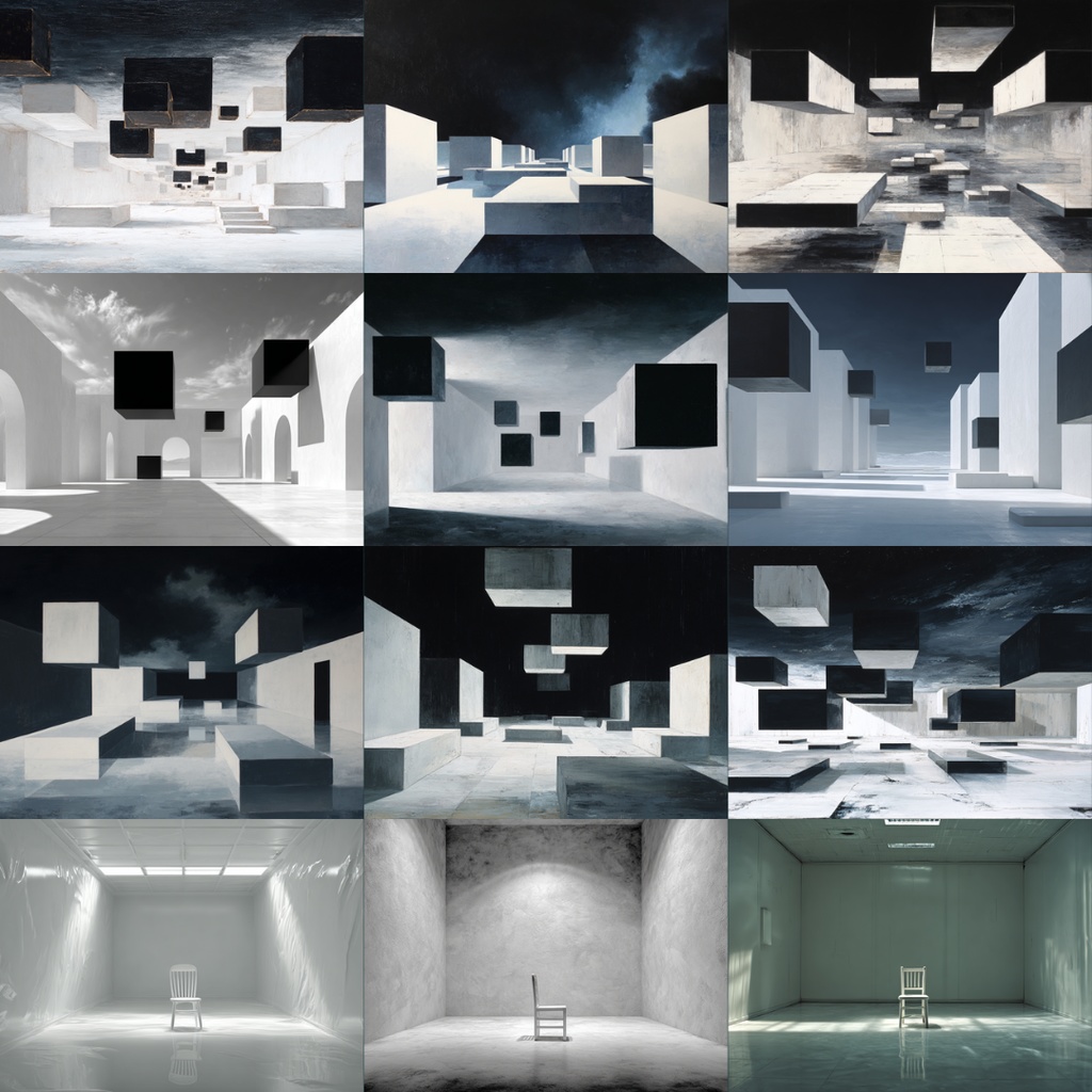 【TRPG背景素材】見知らぬ白い空間_115枚|寝室・収容所・教会・本棚・椅子・ステンドグラス・音楽室・意識の中・白い部屋etc