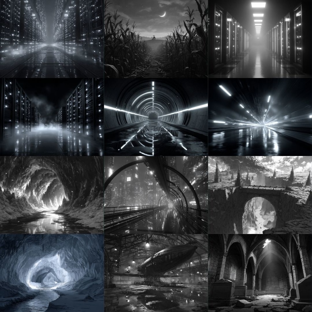 【TRPG背景素材】モノクロ 250枚|風景・施設・ファンタジー・ホラー