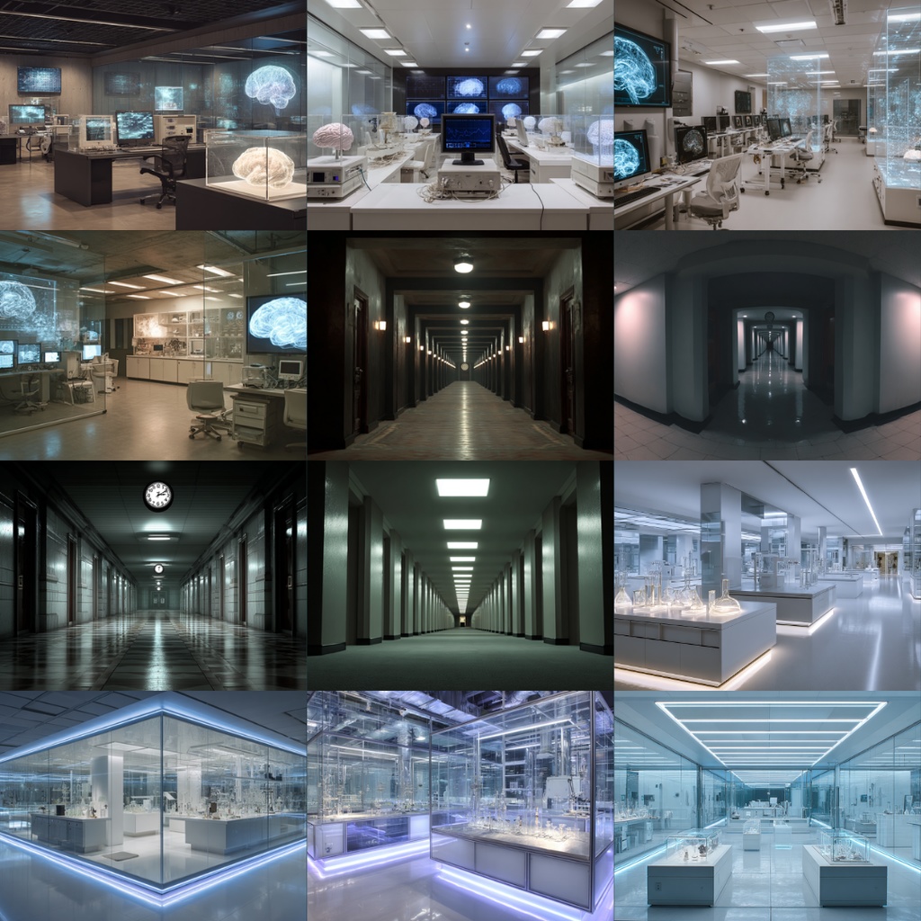 【TRPG背景素材】様々な研究所 160枚|地下実験室・凍結・個室・脳科学・事故直後・資料保管庫・近未来・禁書保管・観察されている・教会跡地etc