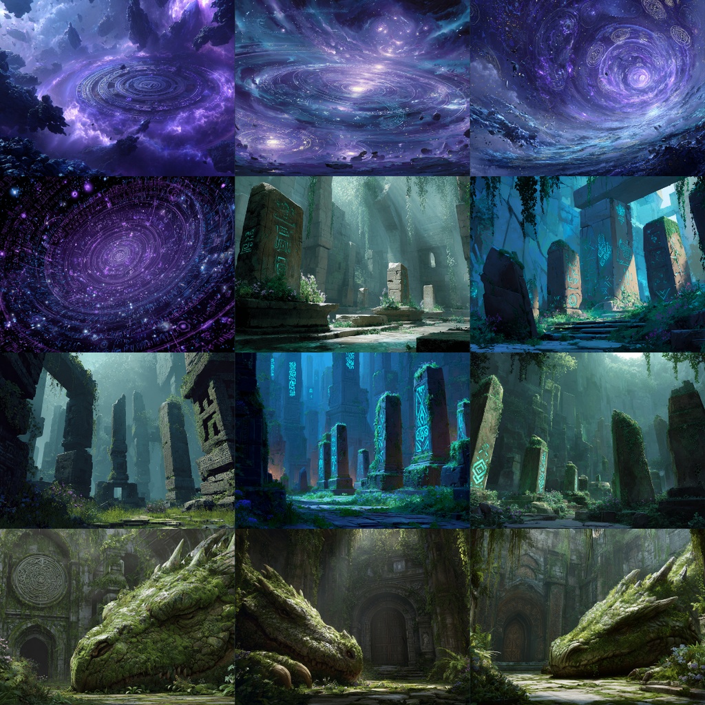 【TRPG背景素材】魔法の世界 135枚|図書室・天文塔・遺跡・空中都市・神殿・時空・魔法学園・森etc