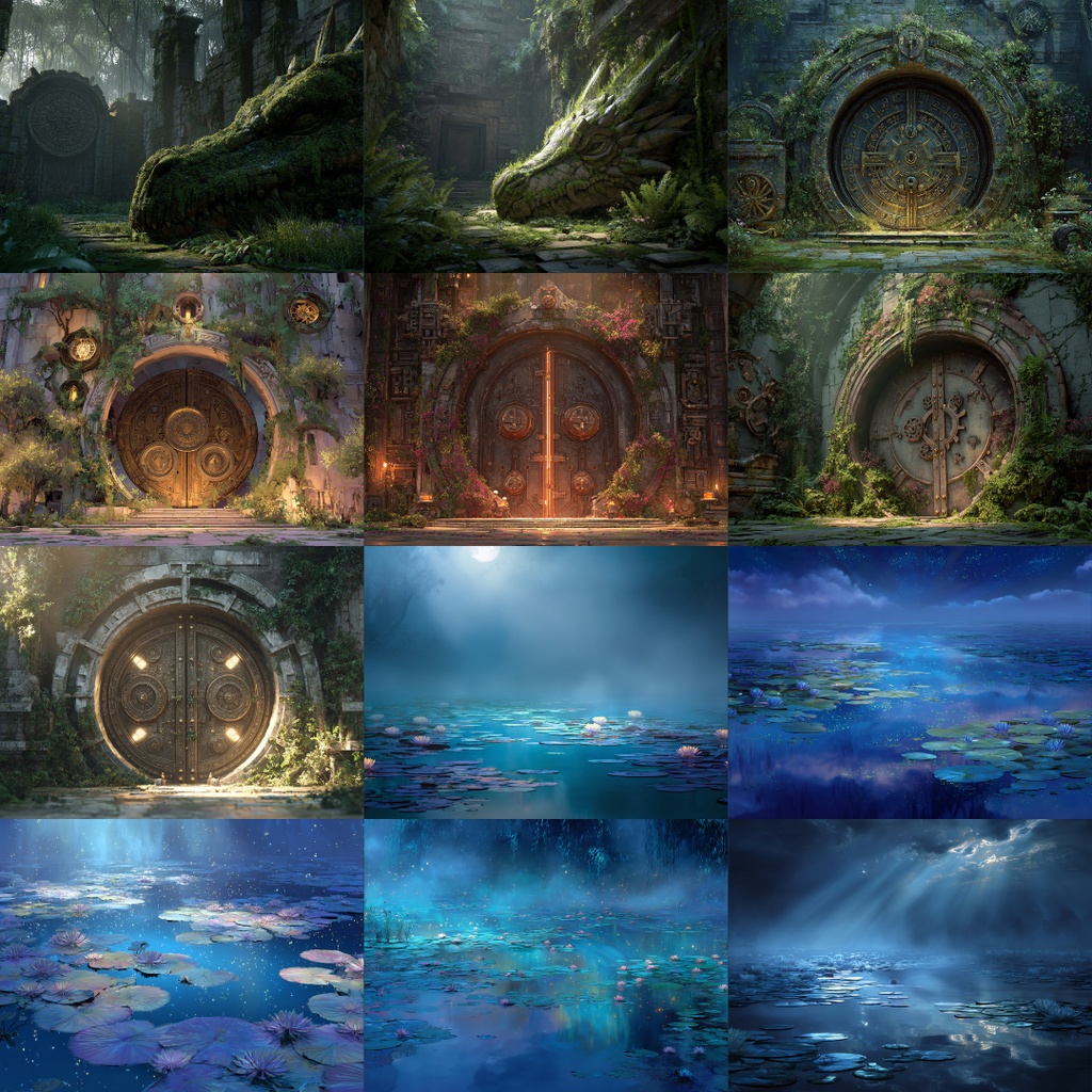 【TRPG背景素材】魔法の世界 135枚|図書室・天文塔・遺跡・空中都市・神殿・時空・魔法学園・森etc