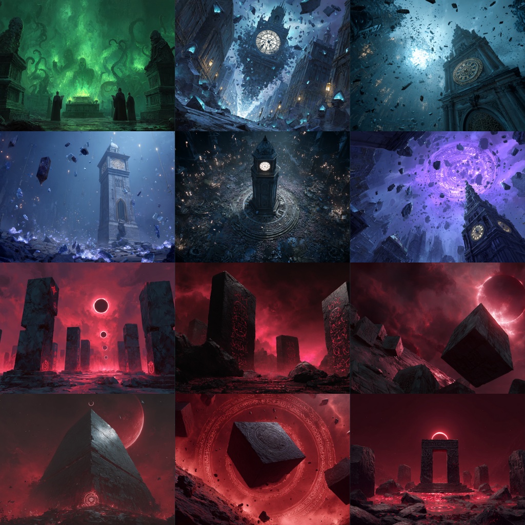 【TRPG背景素材】ダークファンタジー(魔法×ダークな世界)135枚|祭壇・玉座・聖堂・魔法円・牢獄・図書館etc