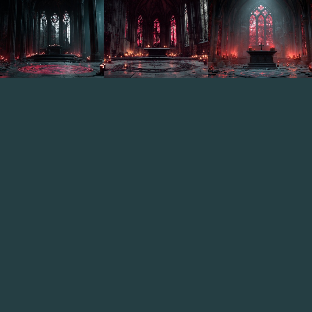 【TRPG背景素材】ダークファンタジー(魔法×ダークな世界)135枚|祭壇・玉座・聖堂・魔法円・牢獄・図書館etc