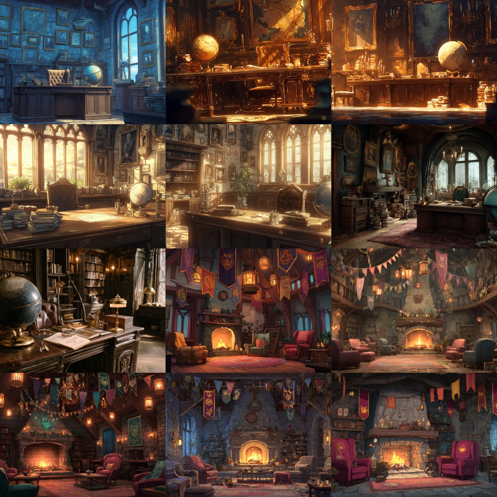 【TRPG背景素材】魔法学校 183枚|教室・図書館・回廊・錬金術実験室・講堂・禁書・決闘場・校長室・大聖堂・食堂・寮・外観etc