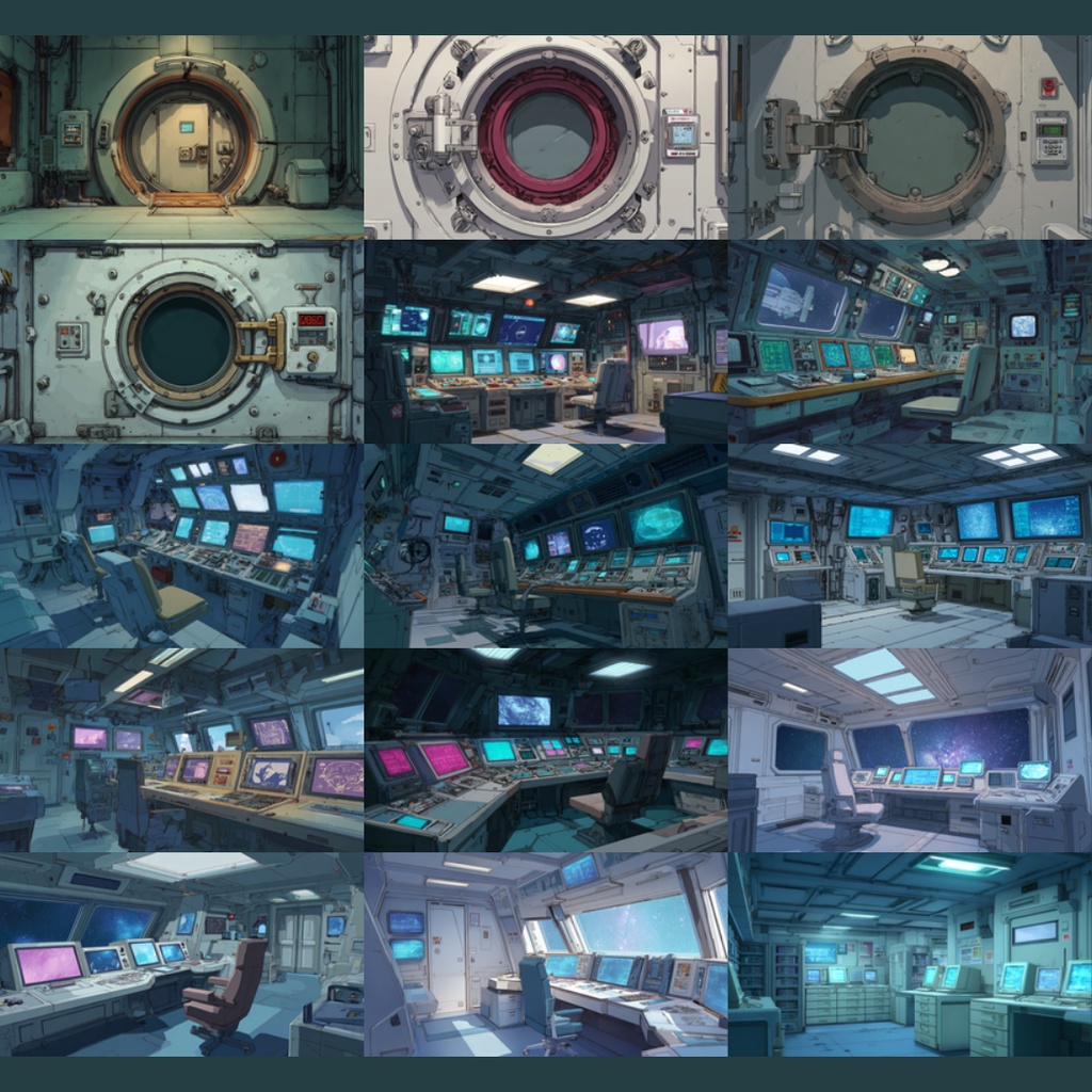 【TRPG背景素材】宇宙船内 124枚|船長室・貨物室・通信室・廊下・ロッカー・作戦会議室・監視室・コマンドブリッジetc