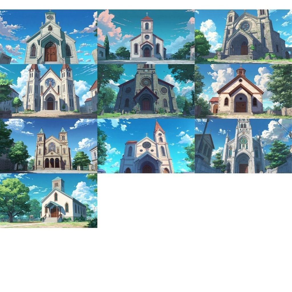 【TRPG背景素材】教会 175枚|シンプル•外観•内観•ホラー•etc