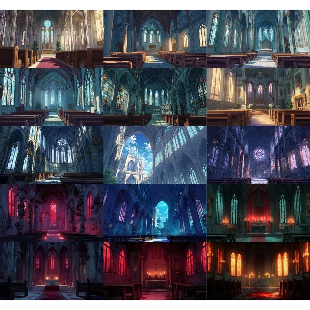 【TRPG背景素材】教会 175枚|シンプル•外観•内観•ホラー•etc