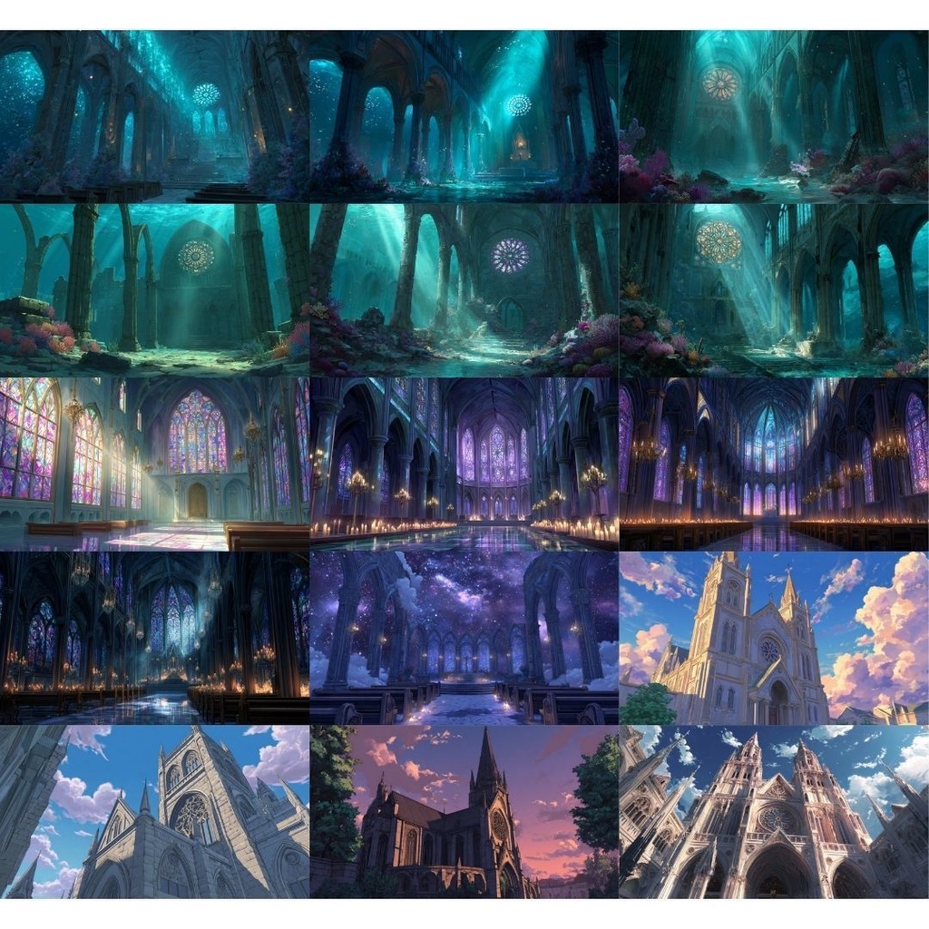 【TRPG背景素材】教会 175枚|シンプル•外観•内観•ホラー•etc