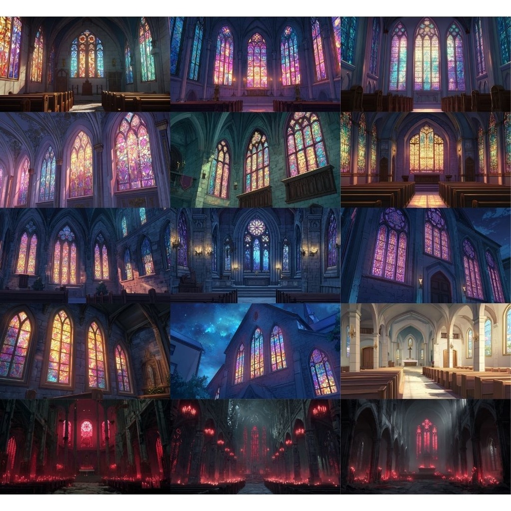 【TRPG背景素材】教会 175枚|シンプル•外観•内観•ホラー•etc