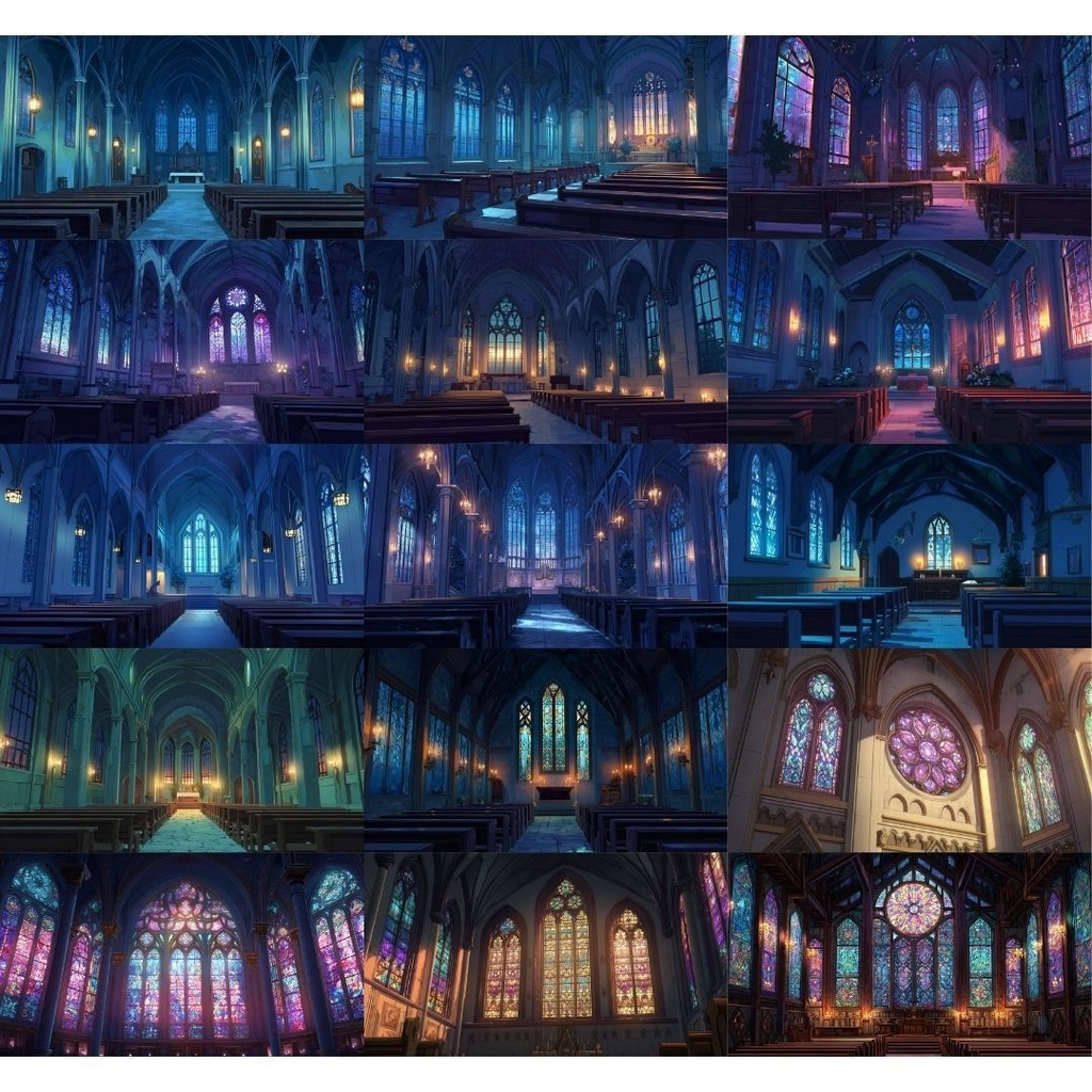 【TRPG背景素材】教会 175枚|シンプル•外観•内観•ホラー•etc