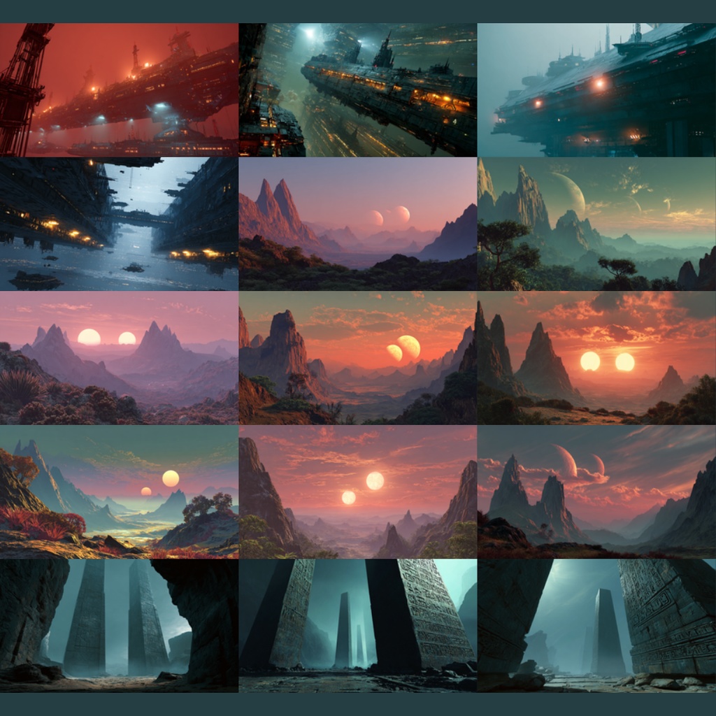 【TRPG背景素材】SF世界 156枚|銀河・宇宙・火星コロニー・暗黒惑星・遺跡・海底都市・ワープ中の視界etc