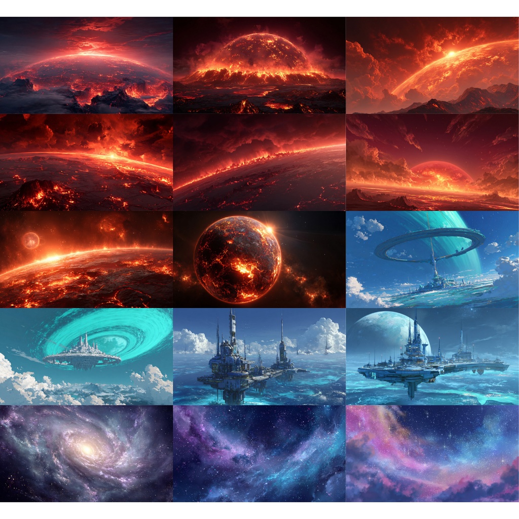 【TRPG背景素材】宇宙•銀河系 200枚|宇宙・銀河・惑星・星etc