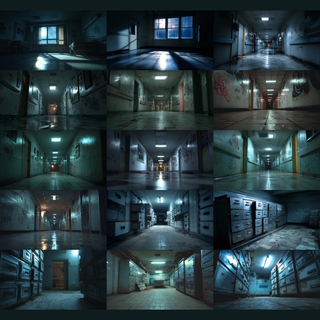 【背景素材】不穏な病院137枚|個室・大部屋・廊下・隔離病室・ICU・精神科・夜の病室(TRPG, CoC, マダミス, ココフォリア, ゲーム)