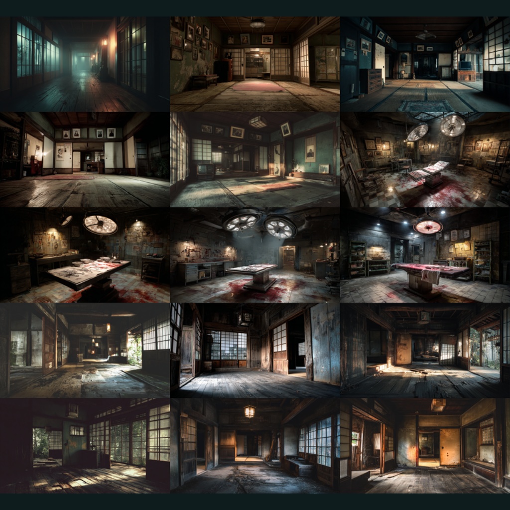 【背景素材】ホラー演出/屋内 161枚|日常・病院・廊下・古民家・洋館・アパート・地下室・教室(TRPG, マダミス, ココフォリア, ゲーム)