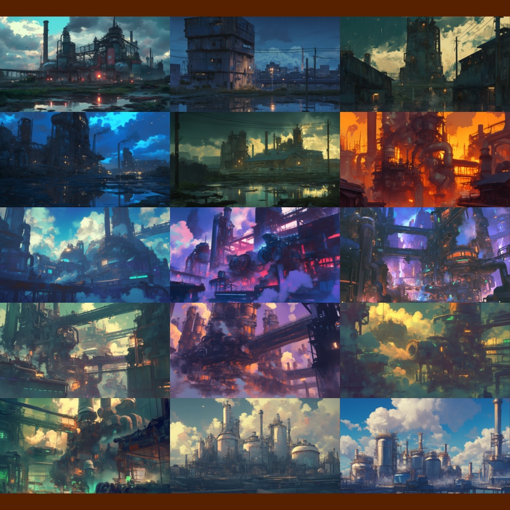 【背景素材】工場・廃工場 175枚|タンク・貯水槽・発電・溶鉱炉(TRPG, マダミス, ココフォリア, ゲーム)