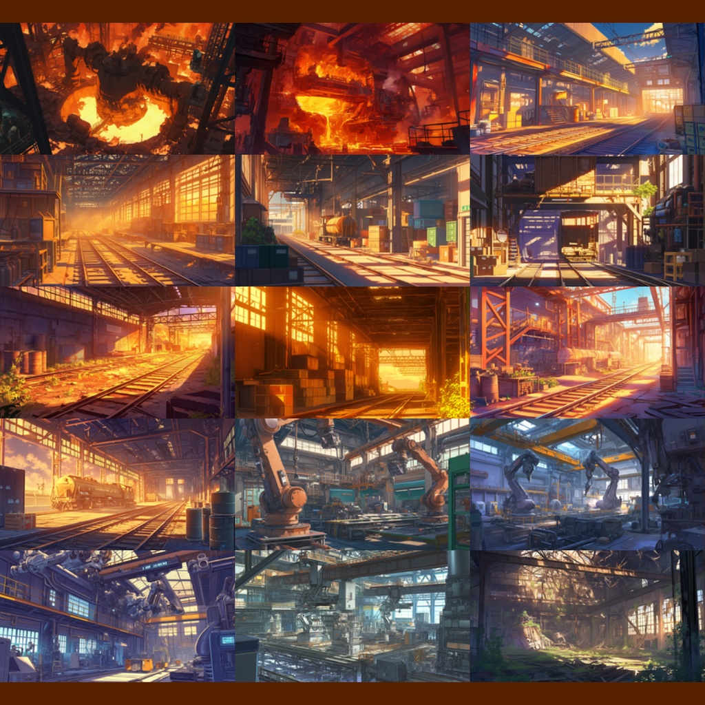 【背景素材】工場・廃工場 175枚|タンク・貯水槽・発電・溶鉱炉(TRPG, マダミス, ココフォリア, ゲーム)