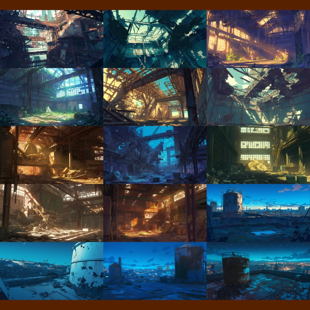 【背景素材】工場・廃工場 175枚|タンク・貯水槽・発電・溶鉱炉(TRPG, マダミス, ココフォリア, ゲーム)