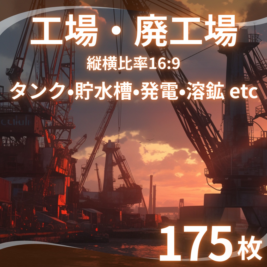 【背景素材】工場・廃工場 175枚|タンク・貯水槽・発電・溶鉱炉(TRPG, マダミス, ココフォリア, ゲーム)
