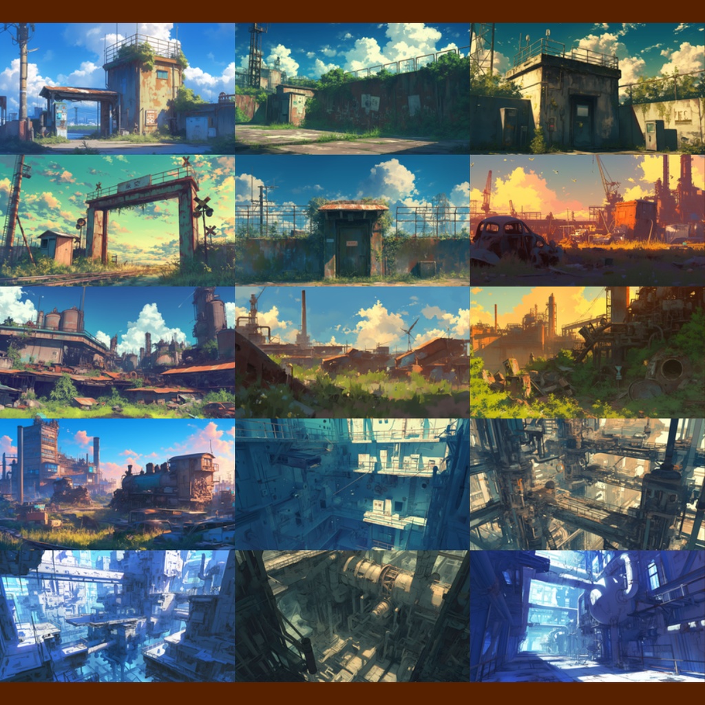 【背景素材】工場・廃工場 175枚|タンク・貯水槽・発電・溶鉱炉(TRPG, マダミス, ココフォリア, ゲーム)