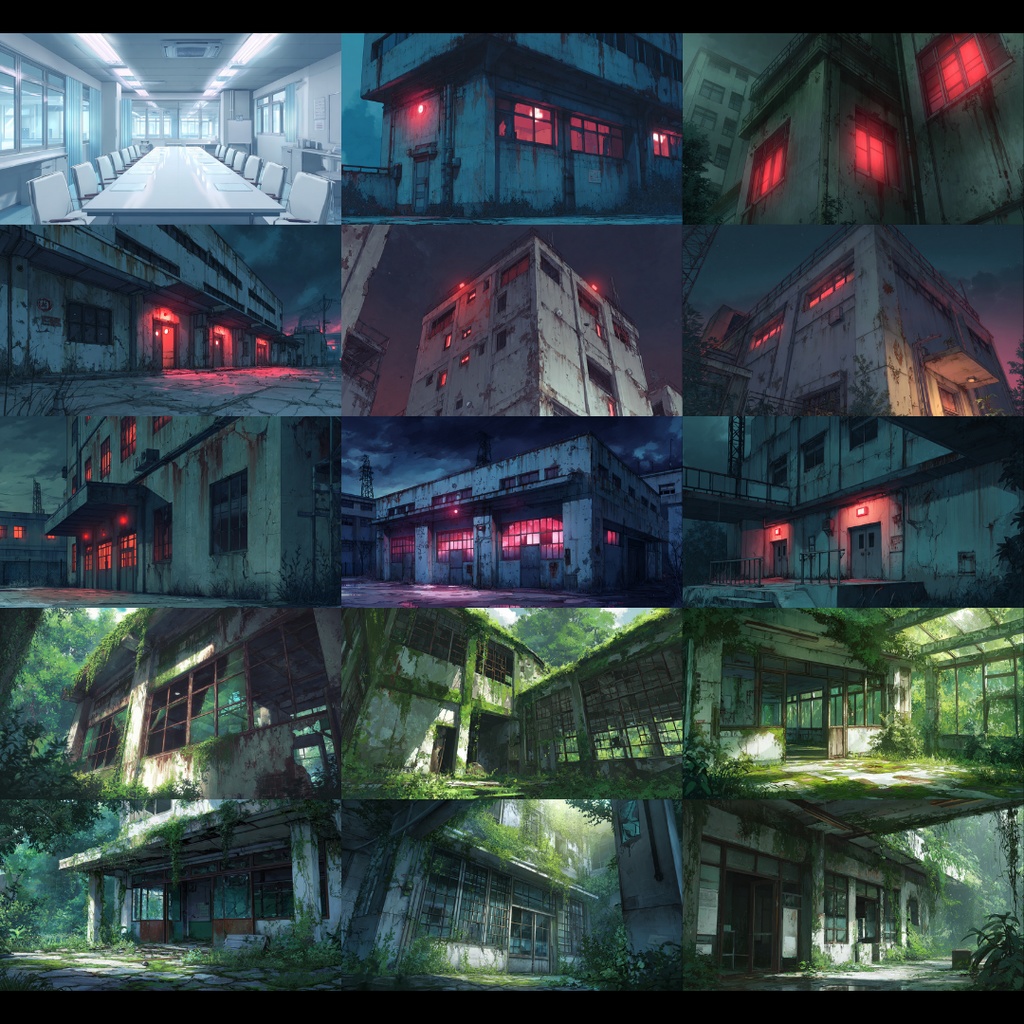 【TRPG背景素材】不穏な研究所 200枚|研究室•外観•会議室•培養液•廊下•階段•休憩室•倉庫etc