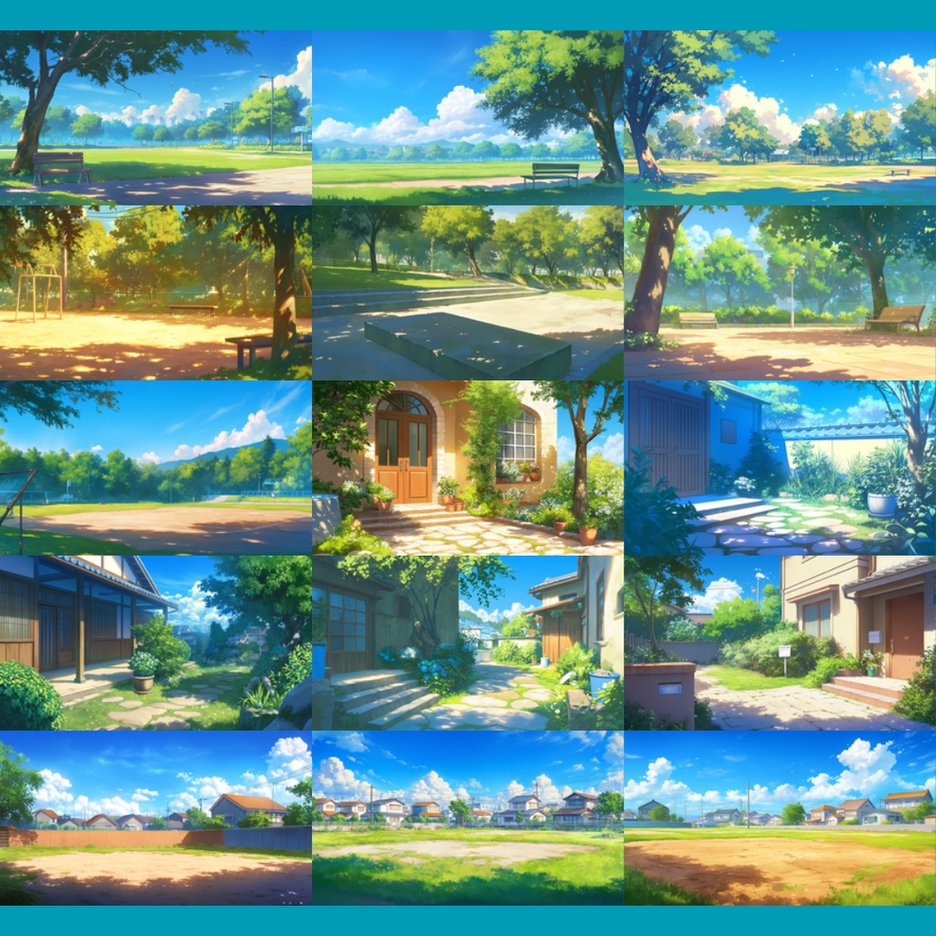 【背景素材】とある街 145枚|住宅街・堤防・海沿い・空き地・駅・郊外・商店(TRPG, マダミス, ココフォリア, ゲーム)