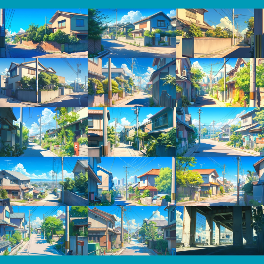 【背景素材】とある街 145枚|住宅街・堤防・海沿い・空き地・駅・郊外・商店(TRPG, マダミス, ココフォリア, ゲーム)