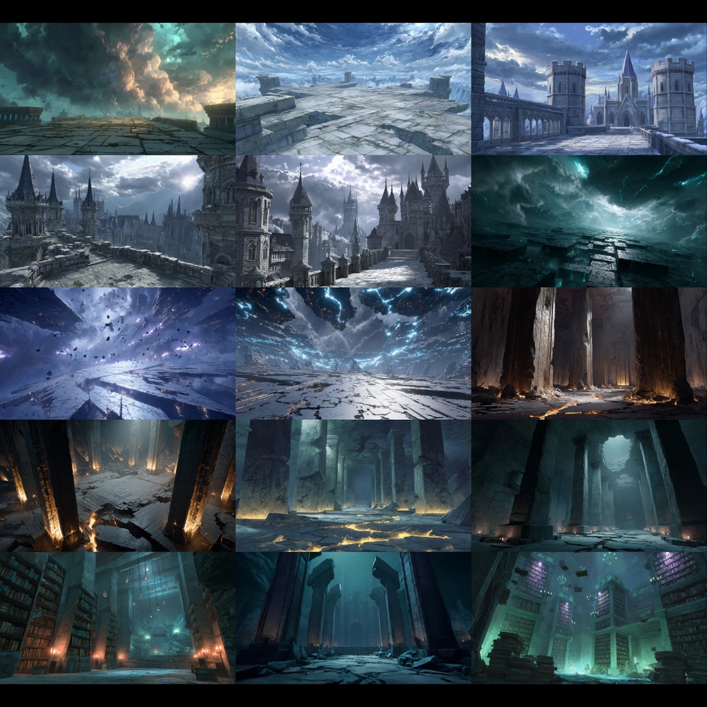 【背景素材】 戦闘シーンで使えそうな背景 200枚|ファンタジー系•現代系•自然系•施設系(TRPG, マダミス, ココフォリア, ゲーム)