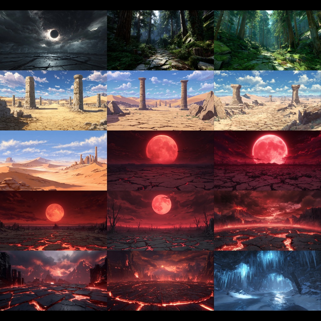 【背景素材】 戦闘シーンで使えそうな背景 200枚|ファンタジー系•現代系•自然系•施設系(TRPG, マダミス, ココフォリア, ゲーム)