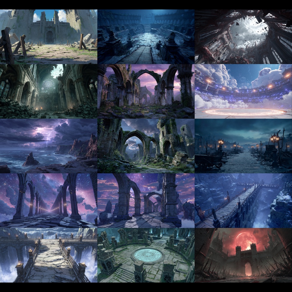 【背景素材】 戦闘シーンで使えそうな背景 200枚|ファンタジー系•現代系•自然系•施設系(TRPG, マダミス, ココフォリア, ゲーム)