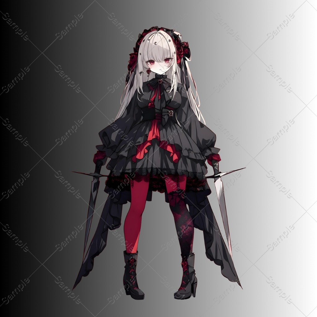 【立ち絵素材】女性(剣士・殺し屋)表情差分20種|TRPG・ゲーム素材・配信素材