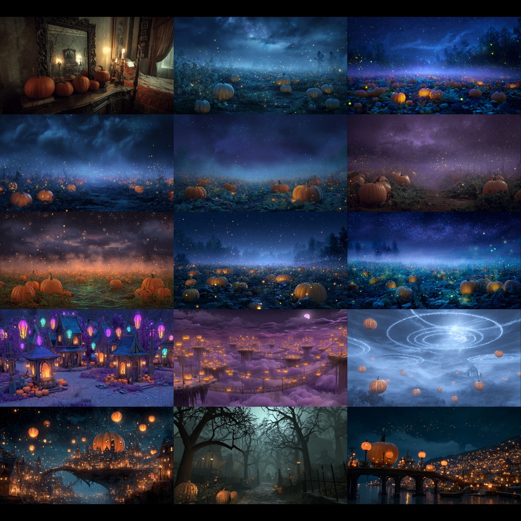 【背景素材】 ハロウィン|ダークファンタジー 85枚|廃墟・館・城・小道etc(TRPG, マダミス, ココフォリア, ゲーム)