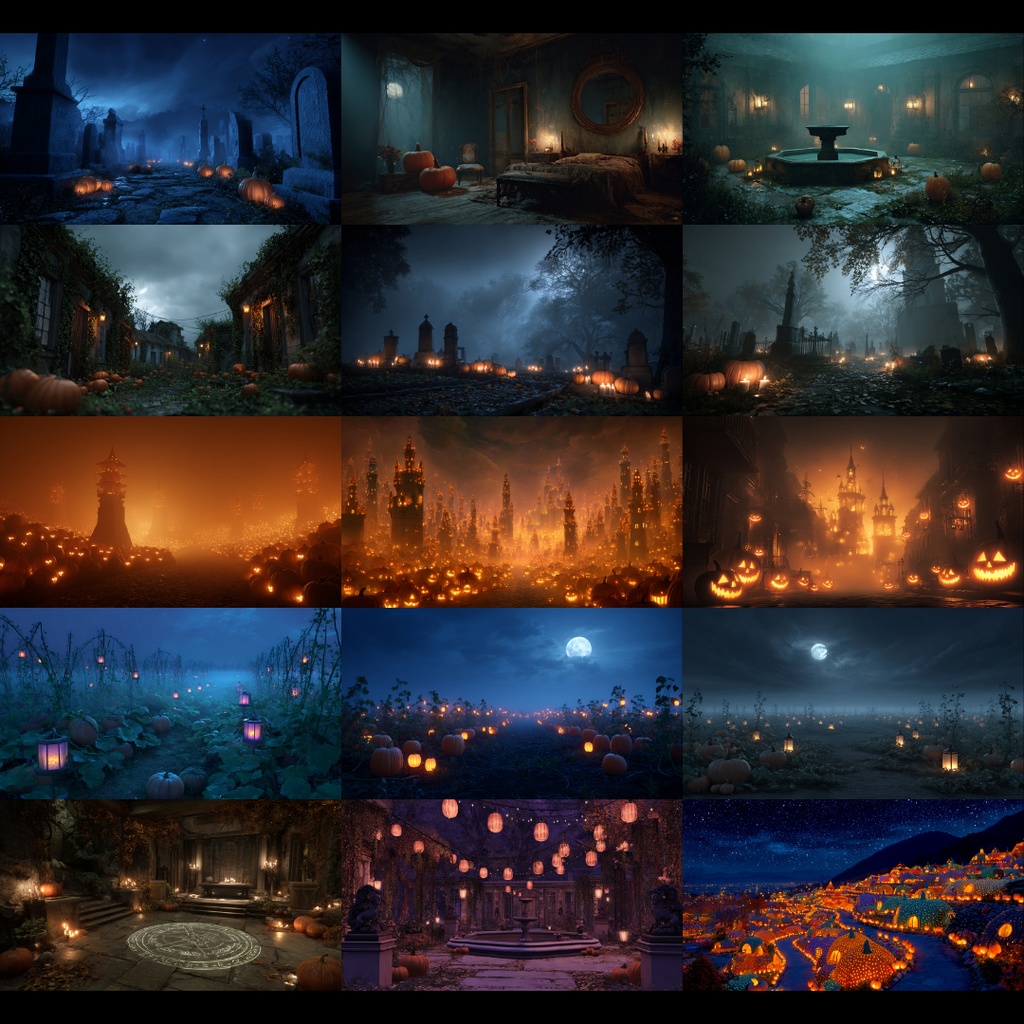 【背景素材】 ハロウィン|ダークファンタジー 85枚|廃墟・館・城・小道etc(TRPG, マダミス, ココフォリア, ゲーム)