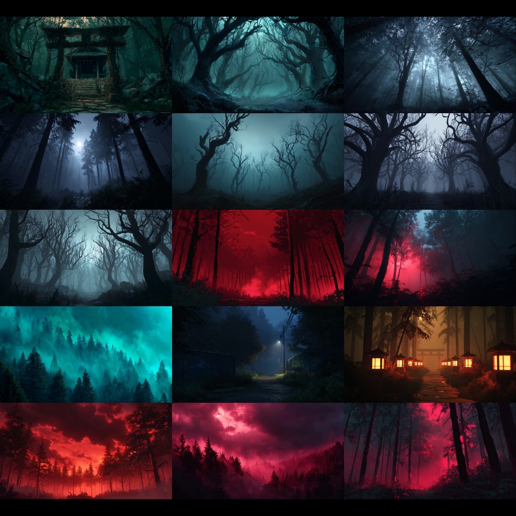 【背景素材】 森・林 250枚|現代•日常•ファンタジー•ホラーetc(TRPG, マダミス, ココフォリア, ゲーム)