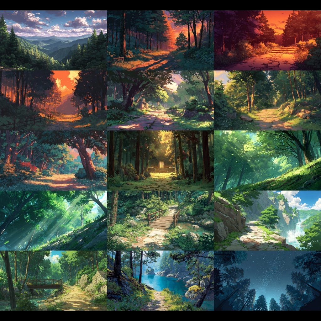 【背景素材】 森・林 250枚|現代•日常•ファンタジー•ホラーetc(TRPG, マダミス, ココフォリア, ゲーム)