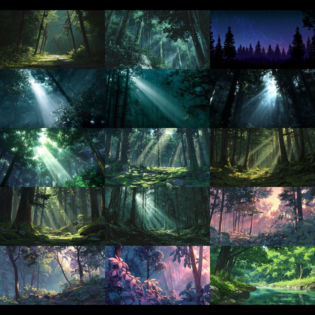 【背景素材】 森・林 250枚|現代•日常•ファンタジー•ホラーetc(TRPG, マダミス, ココフォリア, ゲーム)