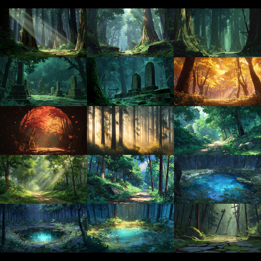 【背景素材】 森・林 250枚|現代•日常•ファンタジー•ホラーetc(TRPG, マダミス, ココフォリア, ゲーム)