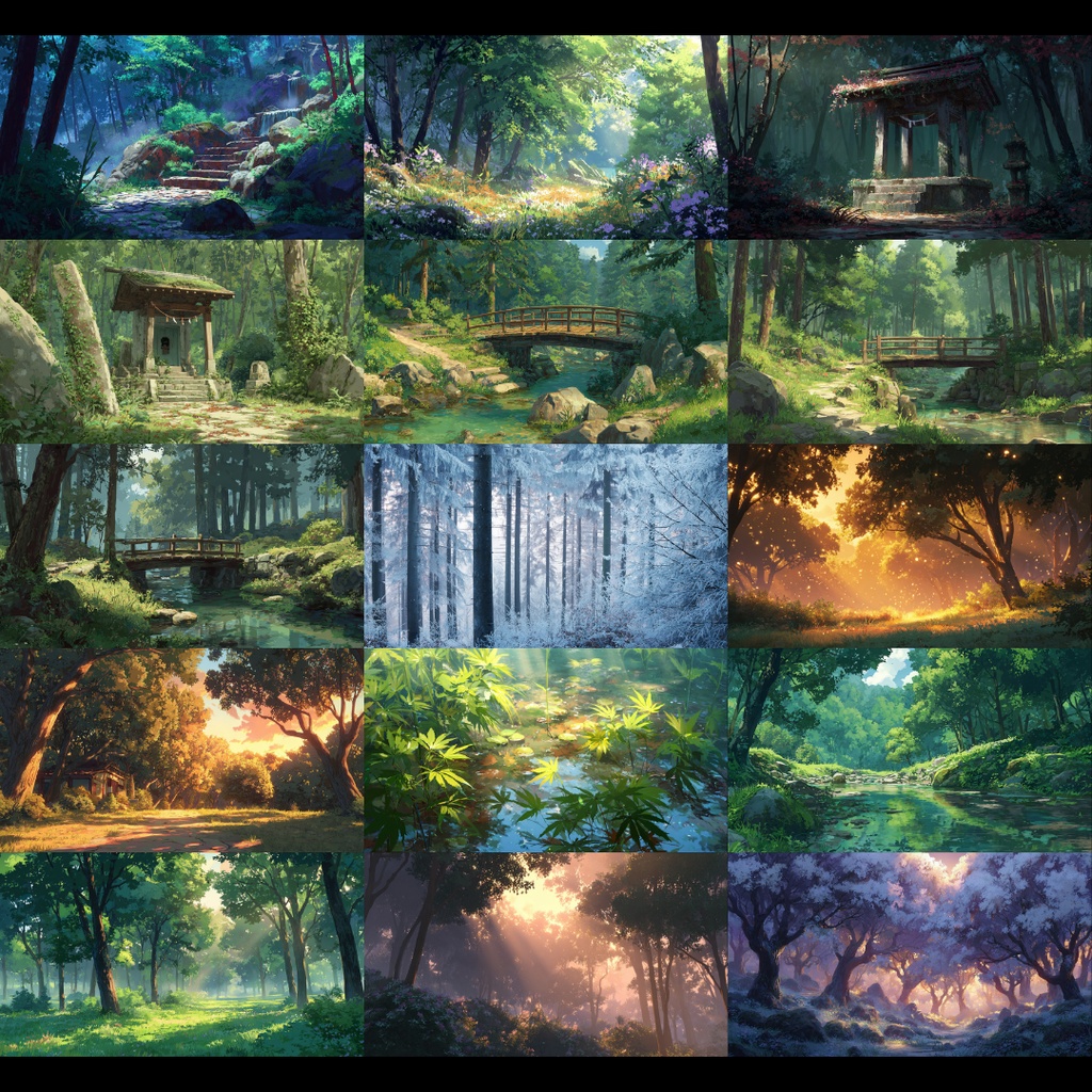 【背景素材】 森・林 250枚|現代•日常•ファンタジー•ホラーetc(TRPG, マダミス, ココフォリア, ゲーム)