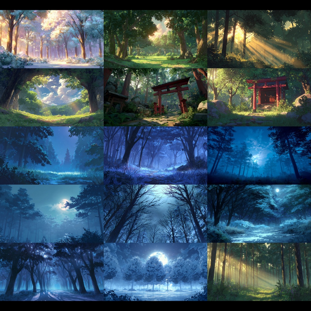 【背景素材】 森・林 250枚|現代•日常•ファンタジー•ホラーetc(TRPG, マダミス, ココフォリア, ゲーム)