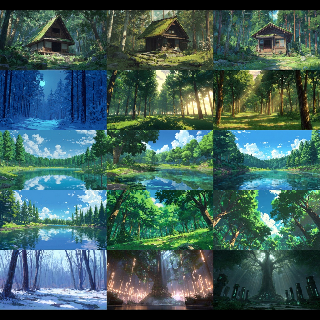 【背景素材】 森・林 250枚|現代•日常•ファンタジー•ホラーetc(TRPG, マダミス, ココフォリア, ゲーム)