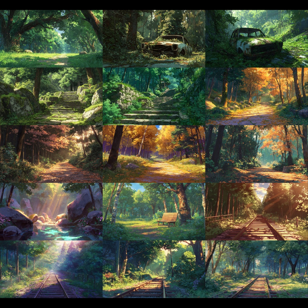 【背景素材】 森・林 250枚|現代•日常•ファンタジー•ホラーetc(TRPG, マダミス, ココフォリア, ゲーム)