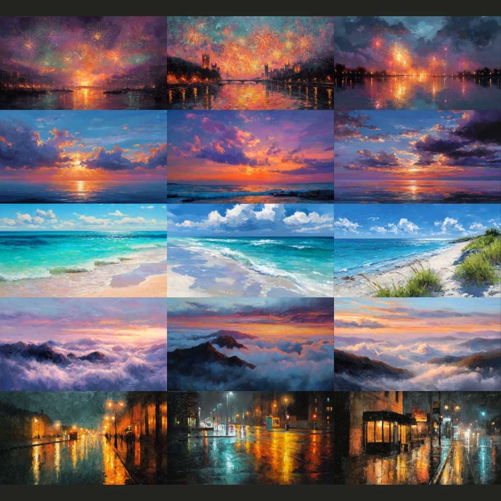 【背景素材】 油絵風|日常/非日常 201枚|部屋•風景•中世•街並み•海外etc(TRPG, マダミス, ココフォリア, ゲーム)