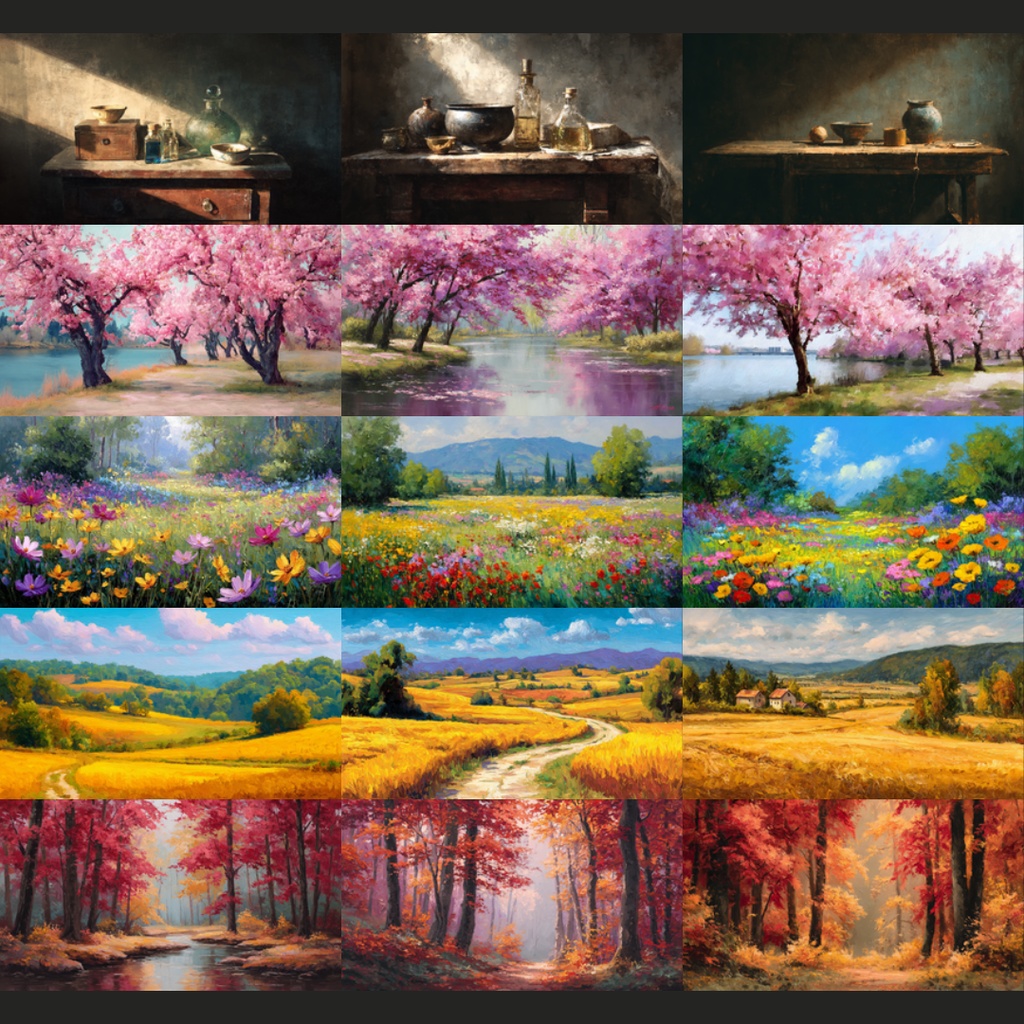 【背景素材】 油絵風|日常/非日常 201枚|部屋•風景•中世•街並み•海外etc(TRPG, マダミス, ココフォリア, ゲーム)