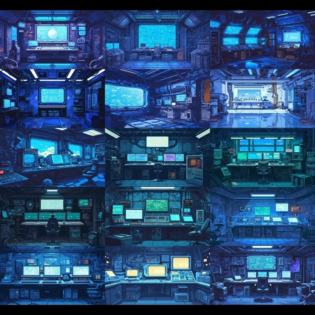 【背景素材】 研究所 ドット絵風 260枚|培養室•冷却室•魔導研究室•廊下•階段•ロビー•休憩室•外観etc(TRPG, マダミス, ココフォリア, ゲーム)