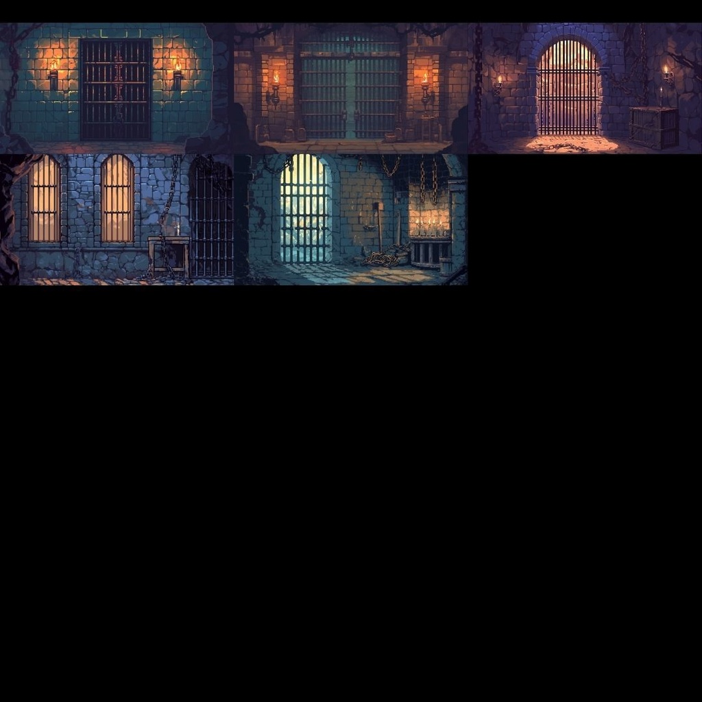 【背景素材】 ダンジョン ドット絵風 380枚|洞窟•祭壇•通路•入り口•村•牢獄•村•神殿•宝石庫•墓•部屋etc(TRPG, マダミス, ココフォリア, ゲーム)