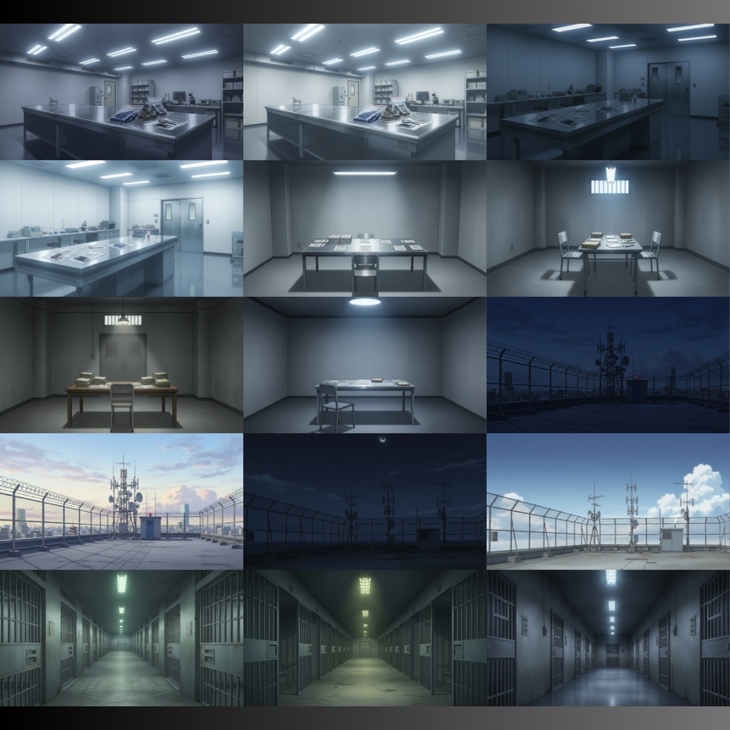 【背景素材】 警察署/差分あり 56枚|受付・廊下・牢屋・取調室・屋上・外観・パトカー置き場etc(TRPG, マダミス, ココフォリア, ゲーム)