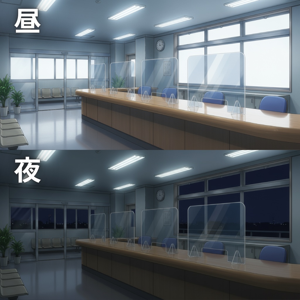 【背景素材】 警察署/差分あり 56枚|受付・廊下・牢屋・取調室・屋上・外観・パトカー置き場etc(TRPG, マダミス, ココフォリア, ゲーム)